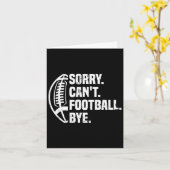 Sorry Can't Football Bye American Footbal Design  カード (黄色い花)
