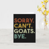 Sorry Can't Goats Bye Funny Goats カード (黄色い花)