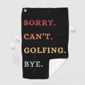 Sorry. Can't. Golfing. Bye. -  Cool Retro Golfer  ゴルフタオル (インサイチュ)