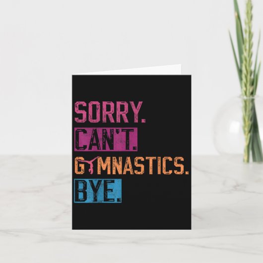 Sorry Can't Gymnastics Bye Funny Gymnastics Player カード (正面)