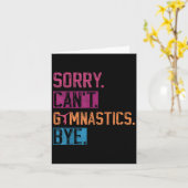 Sorry Can't Gymnastics Bye Funny Gymnastics Player カード (黄色い花)