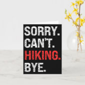 Sorry Can't Hiking Bye Retro Hiking Lovers カード (黄色い花)