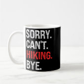 Sorry Can't Hiking Bye Retro Hiking Lovers コーヒーマグカップ (左)