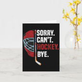 Sorry Can't Hockey Bye Funny Hockey  カード (黄色い花)