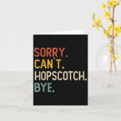 Sorry Can't Hopscotch Bye Shirts Funny Hopscotch L カード (黄色い花)