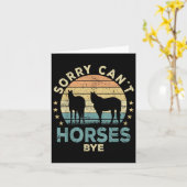 Sorry Can't Horses Bye Funny Horse  カード (黄色い花)