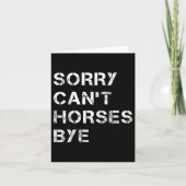 Sorry Can't Horses Bye Funny Horse  カード (正面)