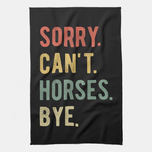 Sorry Can't Horses Bye II キッチンタオル (縦)