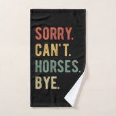 Sorry Can't Horses Bye II バスタオルセット (ハンドタオル)