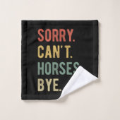 Sorry Can't Horses Bye II バスタオルセット (ウォッシュタオル)