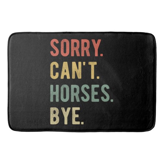 Sorry Can't Horses Bye II バスマット (正面)