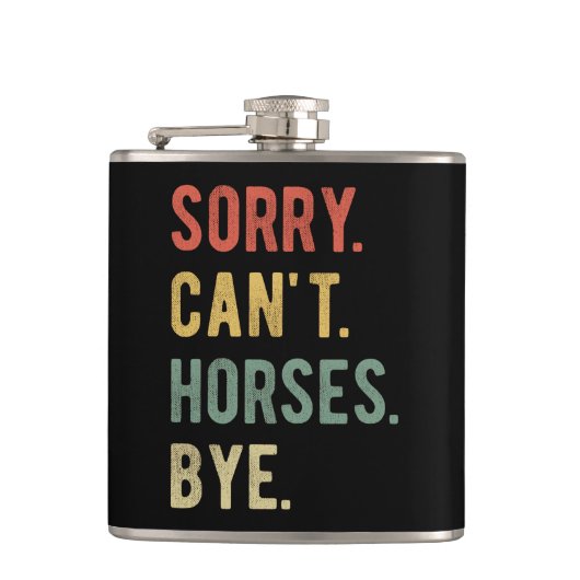 Sorry Can't Horses Bye II フラスク (正面)