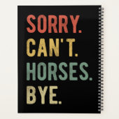 Sorry Can't Horses Bye II プランナー手帳 (裏面)