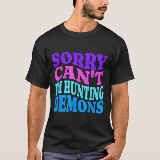 Sorry Can't Hunting Demons Korean P Music Hallowee Tシャツ (正面)