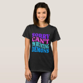 Sorry Can't Hunting Demons Korean P Music Hallowee Tシャツ (正面フル)