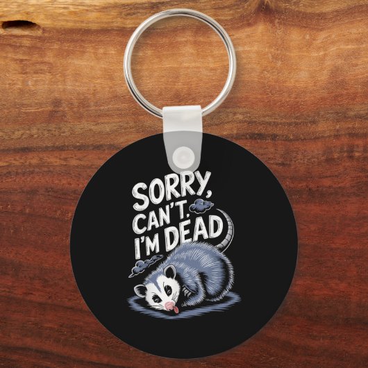 Sorry Can't I'm Dead Funny Ssum Character Playing  キーホルダー (正面)