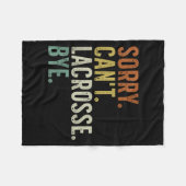 Sorry Can't Lacrosse Bye フリースブランケット (正面(横))