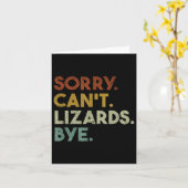 Sorry Can't Lizards Bye Funny Lizard  カード (黄色い花)