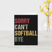 Sorry Can't Softball Bye  カード (黄色い花)