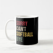 Sorry Can't Softball Bye コーヒーマグカップ (左)
