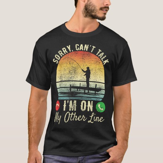 Sorry Can't Talk I'm On My Other Line Reel Cool Fi Tシャツ (正面)