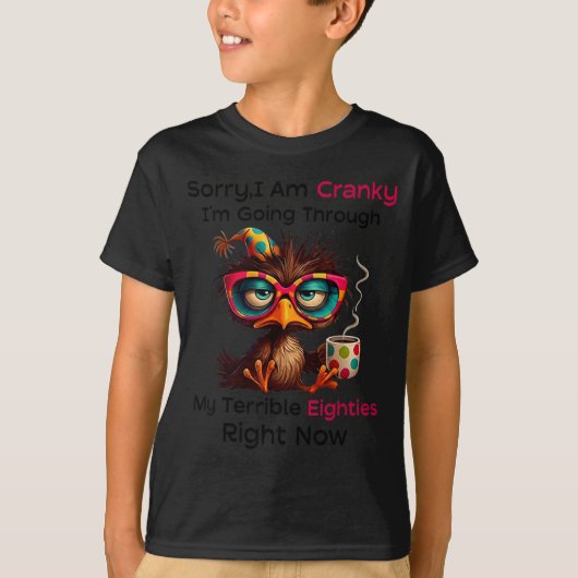 Sorry Cranky Going Through Terrible Eighties Tシャツ (正面)