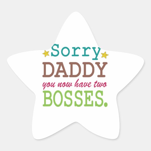 Sorry Daddy - 2ボス 星シール (正面)