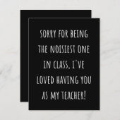 sorry for being the noisiest one in class セーブザデート (正面/裏面)