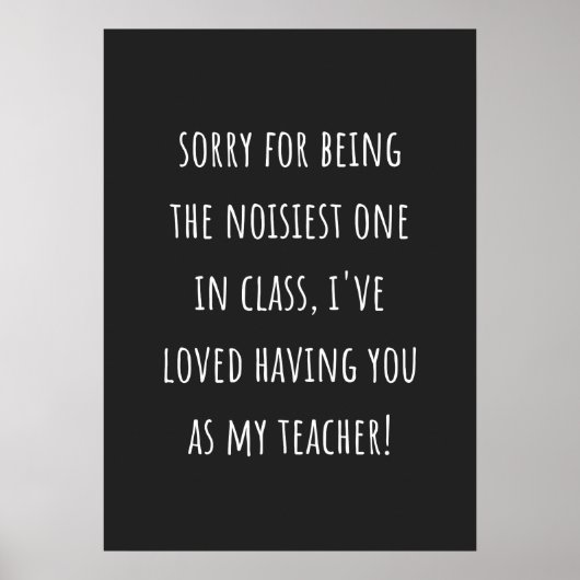 sorry for being the noisiest one in class ポスター (正面)