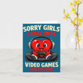 Sorry Girls I Only Love Video Games And My Mom Val カード (黄色い花)