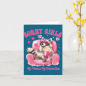 Sorry Girls Mom Is My Valentine Boys Funny Valenti カード (黄色い花)