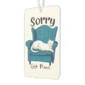 Sorry Got Plans Funny Cat Lover Gift  カーエアーフレッシュナー (左)