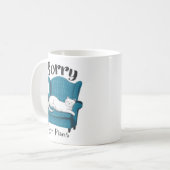 Sorry Got Plans Funny Cat Lover Gift  コーヒーマグカップ (正面左)