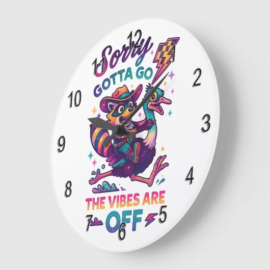 Sorry Gotta Go.... ラージ壁時計 (傾斜)