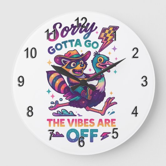 Sorry Gotta Go.... ラージ壁時計 (正面)