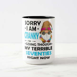 Sorry I Am Cranky I'm Going Through My Terrible Se ツートーンマグカップ