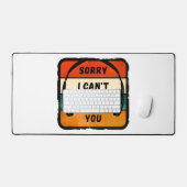 Sorry I can’t hear you - Retro Headphones デスクマット (キーボード&マウス)