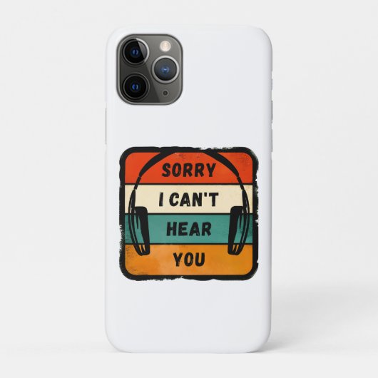 Sorry I can’t hear you - Retro Headphones Case-Mate iPhoneケース (裏)