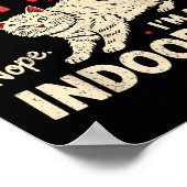 Sorry I Can't Go I'm An Indoor Cat Funny Introvert ポスター (角)