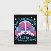 Sorry I Can't Hear You I'm Dissociating Funny Dog  カード (黄色い花)