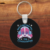 Sorry I Can't Hear You I'm Dissociating Funny Dog  キーホルダー (正面)