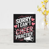 Sorry I Can't I Have Cheer Practice Cheerleader カード (黄色い花)