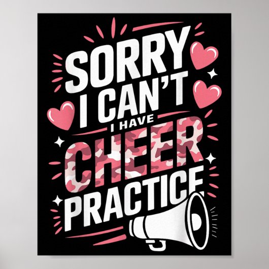 Sorry I Can't I Have Cheer Practice Cheerleader  ポスター (正面)