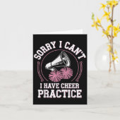 Sorry I Can't I Have Cheer Practice Cheerleader Ch カード (黄色い花)