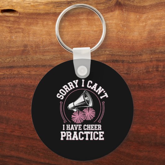 Sorry I Can't I Have Cheer Practice Cheerleader Ch キーホルダー (正面)