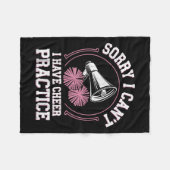 Sorry I Can't I Have Cheer Practice Cheerleader Ch フリースブランケット (正面(横))