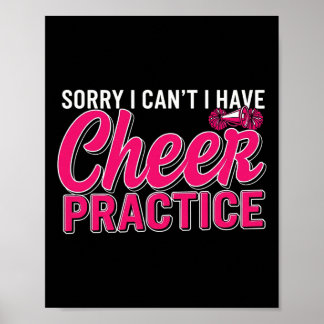 Sorry I Can't I Have Cheer Practice Cheerleader Ch ポスター