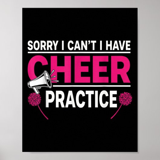 Sorry I Can't I Have Cheer Practice Cheerleader Ch ポスター (正面)