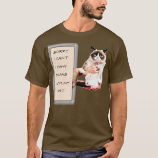 Sorry I can't I have plans with my Cat Funny cat L Tシャツ