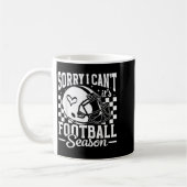 Sorry I Can't It's Football Season Game Day Touchd コーヒーマグカップ (左)